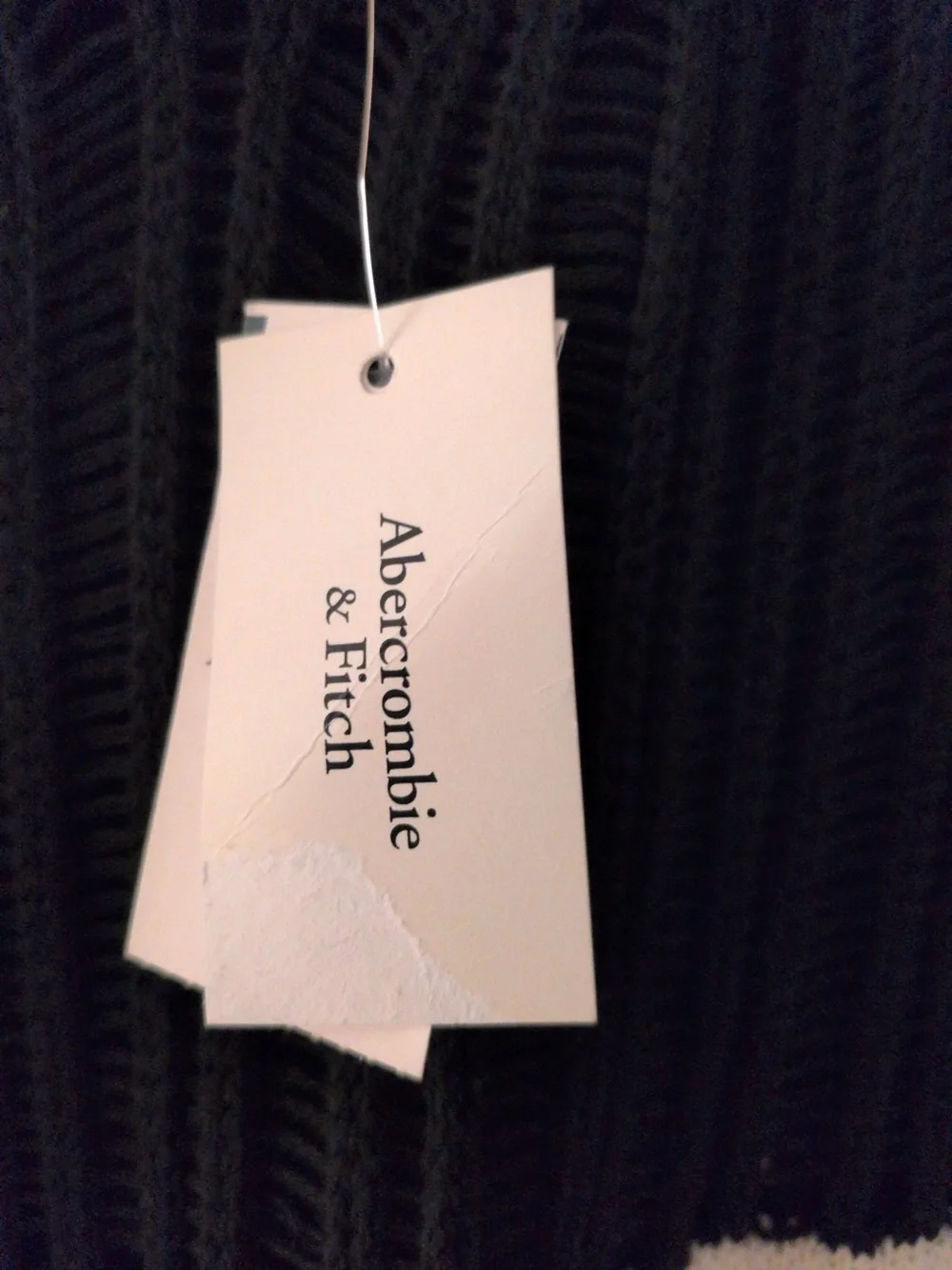 NWT Abercrombie & Fitch Black and White Striped Crochet Maxi Dress Size L Tall
